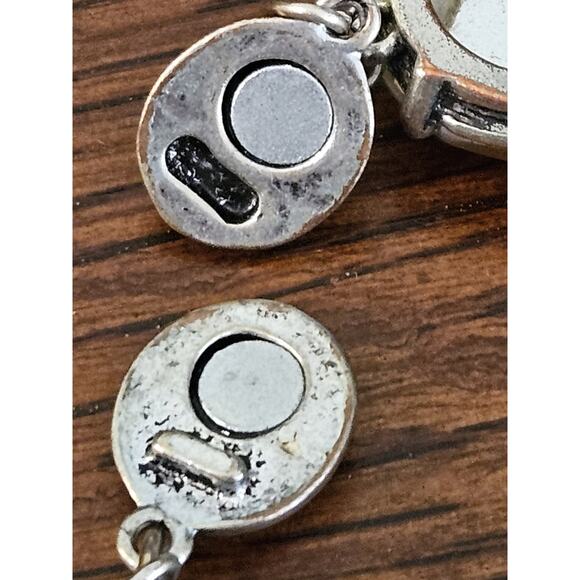 Two Bracelets With Citrines Cabochon Cut Magnet Closure Unmarked - Picture 6 of 6